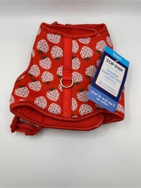 Small Top Paw Strawberry Harness